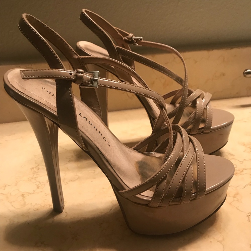 Chinese Laundry nude strapy pumps